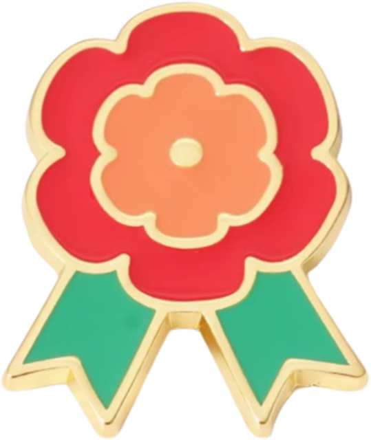 Custom Hard Enamel Flower Pin