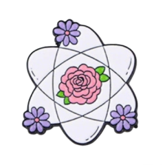 Custom Atom Flower Pin