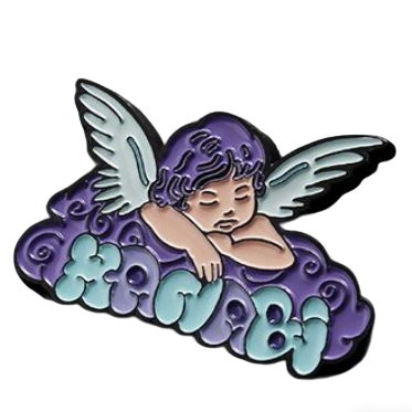 Custom Sleepy Angel Pin