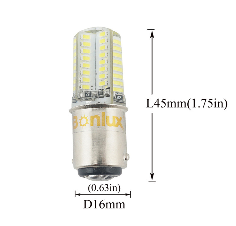 1157 BA15D LED 12V Car Light 3 Watts Silicone Coated Auto LED Car Bulb 10-18V 3014SMD Tail Turn Signal Car Light Lamp-Pack of 2