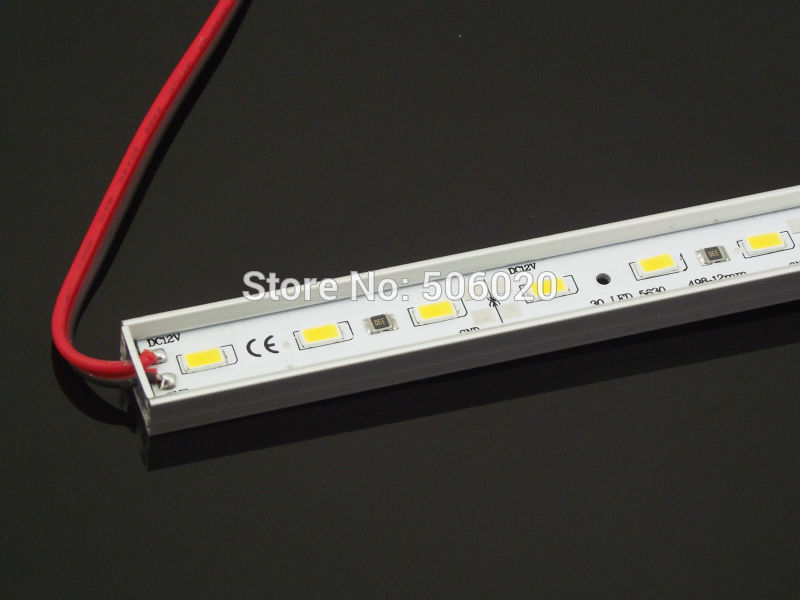 4PCS Free Shipping LED Rigid Strip 30 5630SMD DC12V 10W LED Rigid Bar with Aluminum Alloy Shell LED Bar Light