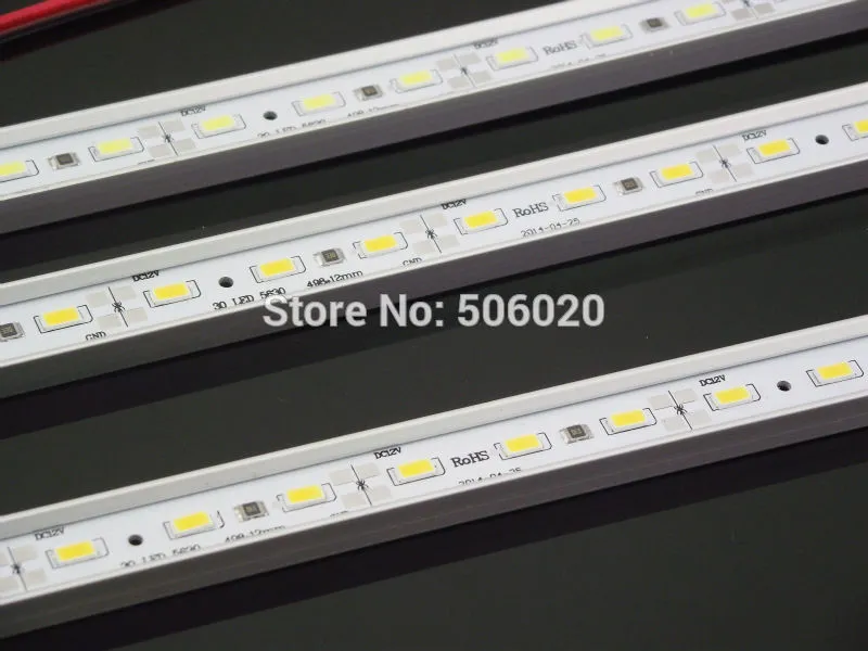 4PCS Free Shipping LED Rigid Strip 30 5630SMD DC12V 10W LED Rigid Bar with Aluminum Alloy Shell LED Bar Light