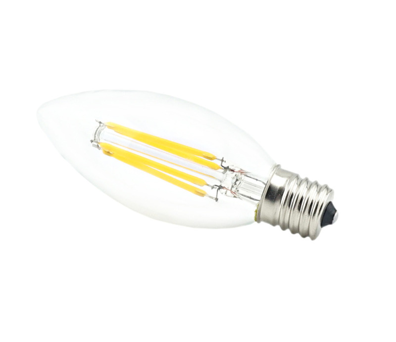 Super Quality 2W 4W 110V E17 LED Light Filament Candle Bulb Chandelier Decorative LED Torpedo Shape Lamp