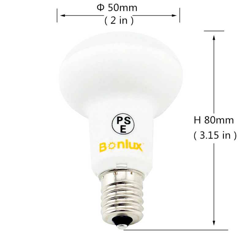 5W E17 Screw Base Dimmable LED Bulb Light R16 R14 5730 SMD LEDs Lamp wiht 40W Halogen Bulb Equivalent-Pack of 4