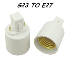 G23 to E27 Lamp Holder Converter G23 Socket Base for LED Halogen CFL Light Bulb Lamp Adapter G23 to E27, 10Pcs/lot