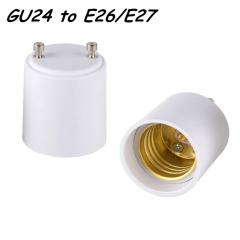 10PCS GU24 to E26 E27 LED Halogen Light Lamp Base Holder Socket Adapter Converter