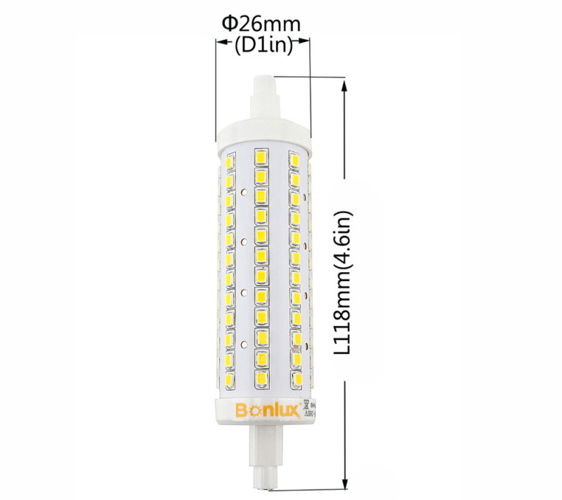 Dimmable J78 J118 LED Light Lamp 120V 220V  5W 10W LED R7S 78mm 118mm Bulb with Halogen Security Floodlight Replacement- Pack of 4