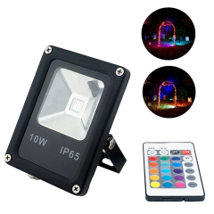 RGB LED Floodlight AC85-265v 10W COB LEDs Waterproof Spotlight for Garden Landscape Park Lighting With Remote Controller