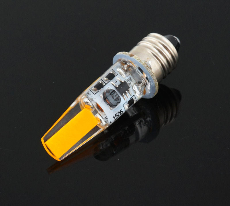 12V 2W Candelabra E11 Base LED Light COB Chips Edison Screw Base E11 LED Bulb 200lm Omni-directional Mini Silicone LED E11 Lights-Pack of 5