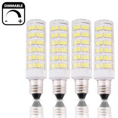 6W Dimmable Mini-Candelabra Edison Screw Base E11 LED Light, 50W Halogen  Replacement, Omni-directional LED E11 Corn Bulb- Pack of 4