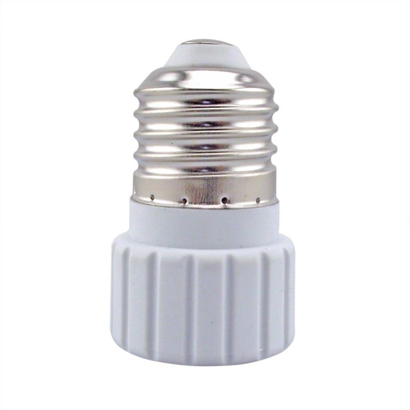 E27 to GU10 Adapter - Converts your Pin Base Fixture (E27) to Standard Screw-in Bulb Socket (10 pcs/lot, E27 - GU10)