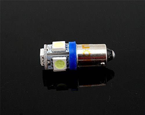 5pcs/lot LED BA9s Single Contact Miniature Bayonet Lamp 12V LED Car Lights Bulb for Clearance Light, License Plate Light (RGB, Yellow, Pink, Ice Blue)