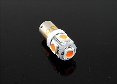 5pcs/lot LED BA9s Single Contact Miniature Bayonet Lamp 12V LED Car Lights Bulb for Clearance Light, License Plate Light (RGB, Yellow, Pink, Ice Blue)