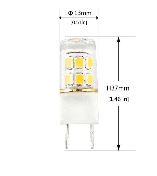 G8 LED Bulb 2W T4 G8 Base Led Crystal Lamp Replace 20W Halogen G8 for Under Counter Kitchen Lighting, Under-cabinet Light, Puck light-Pack of 5