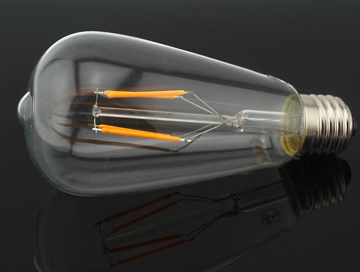 Dimmable LED ST64 4W 8W Vintage Edison Bulb Lamp E26 E27 LED Filament Light Bulb with Retro Incandescent Appearance Pack-4