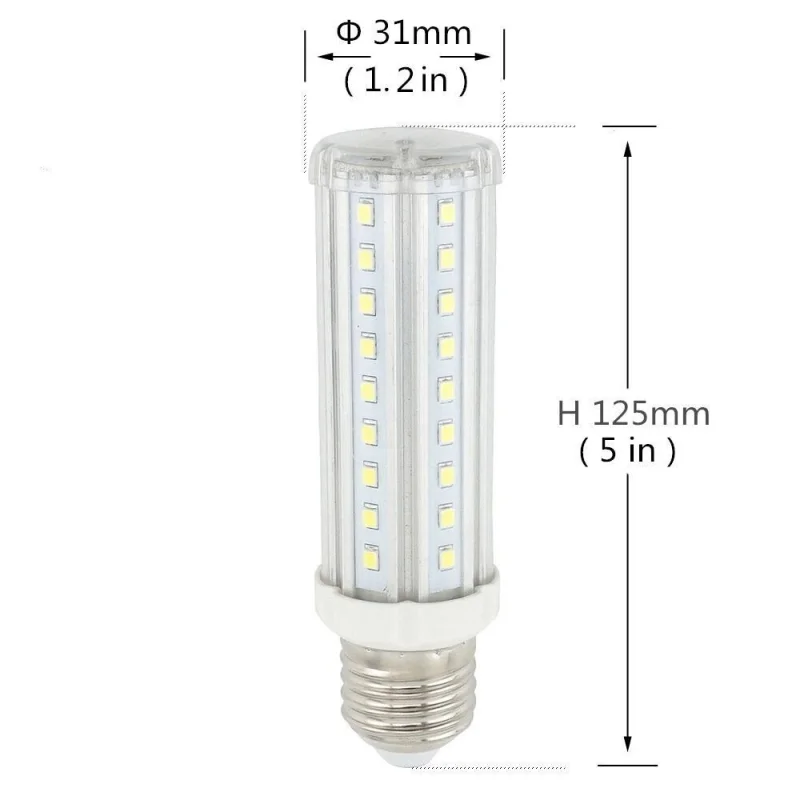 T10 Tubular LED Bulbs with Medium E26 Bulb Base 60W Incandescent LED Replacement Bulb for Piano Light/Showcase/Cabinets Lighting-Pack of 6