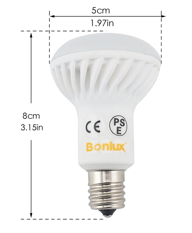 Dimmable E17 Base R16 LED Light Bulb SMD5730 5 Watts R14 Dimming Lamp 40W Halogen Bulb Replacement