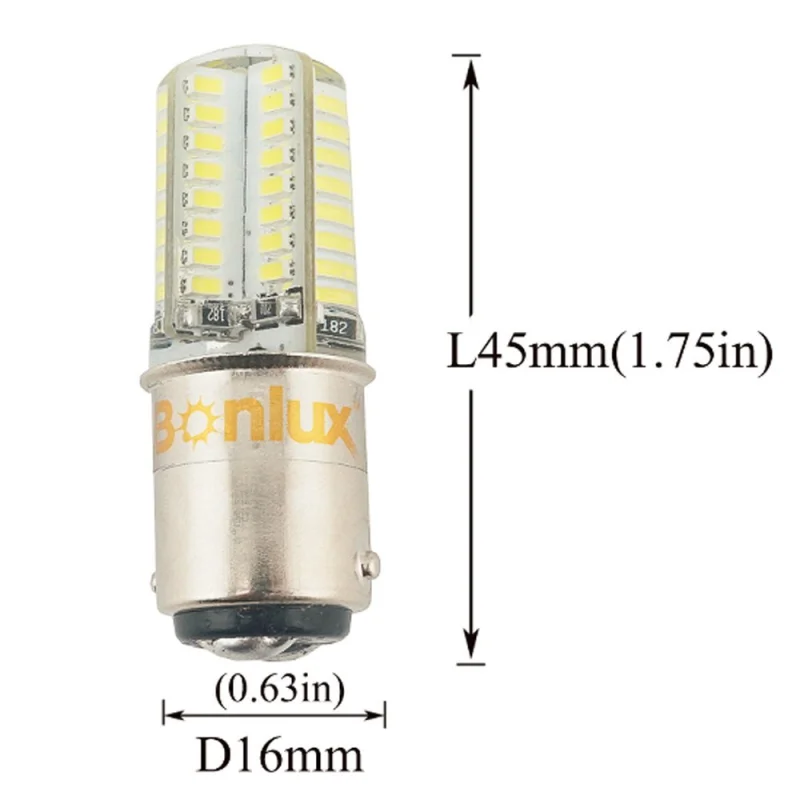 1157 BA15D LED 12V Car Light 3 Watts Silicone Coated Auto LED Car Bulb 10-18V 3014SMD Tail Turn Signal Car Light Lamp-Pack of 2