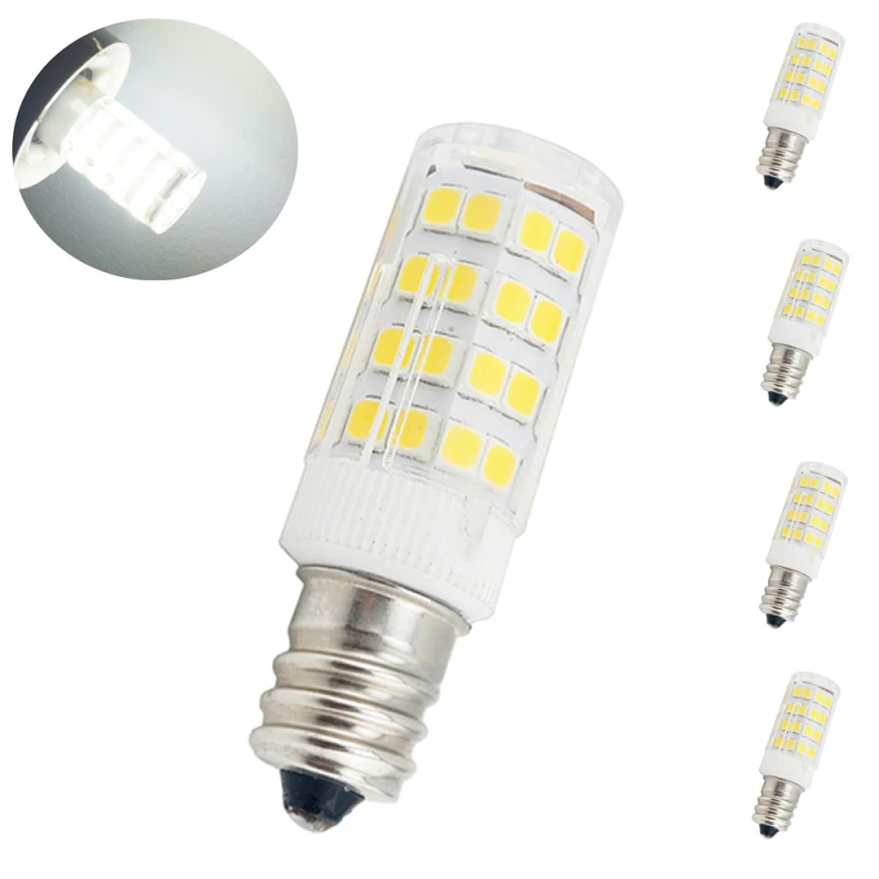 Candelabra Base E12 LED Corn Bulb 4.5 Watts 110V 220V Ceiling Fan, Chandelier, Indoor Decorative Lighting Pack of 4