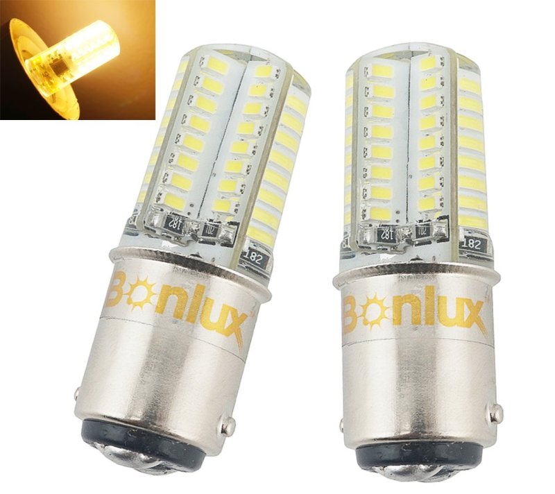 1157 BA15D LED 12V Car Light 3 Watts Silicone Coated Auto LED Car Bulb 10-18V 3014SMD Tail Turn Signal Car Light Lamp-Pack of 2