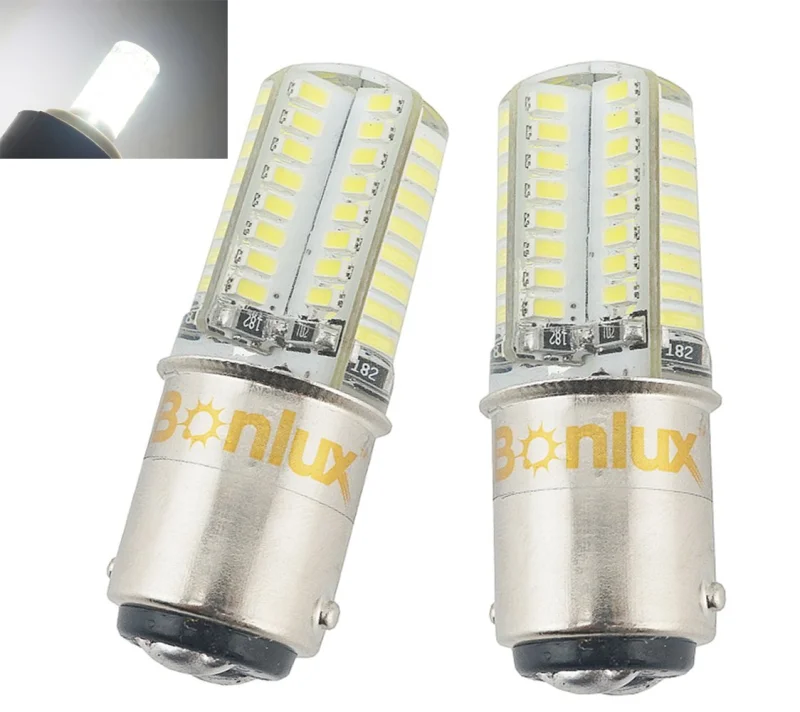 1157 BA15D LED 12V Car Light 3 Watts Silicone Coated Auto LED Car Bulb 10-18V 3014SMD Tail Turn Signal Car Light Lamp-Pack of 2