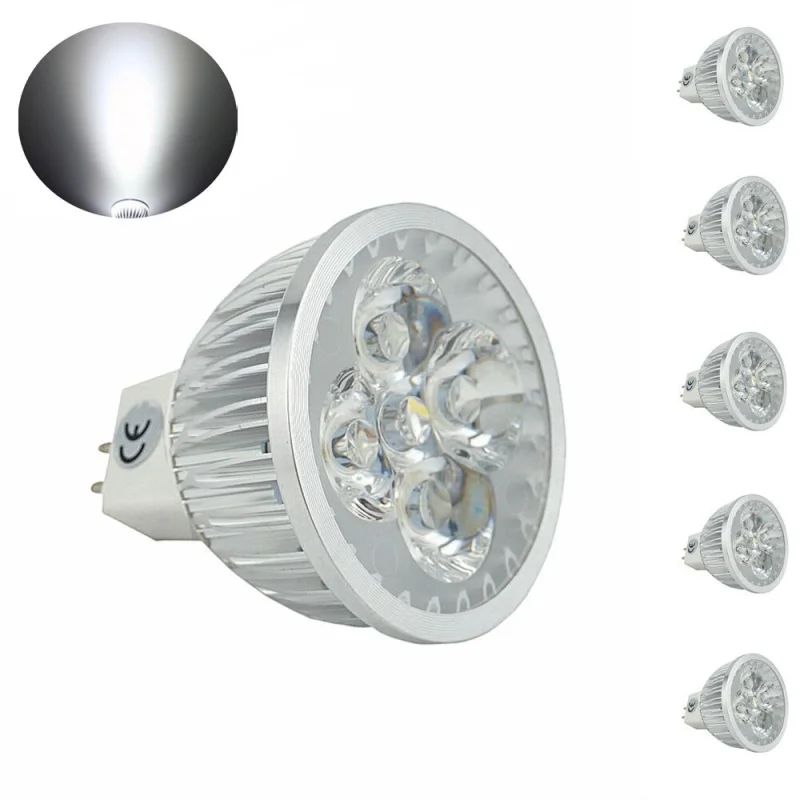 GU5.3 LED Bulb 4x1W Super Bright LED MR16 Spotlight 110V 220V  MR16 LED Bulb LED G5.3-Pack of 5