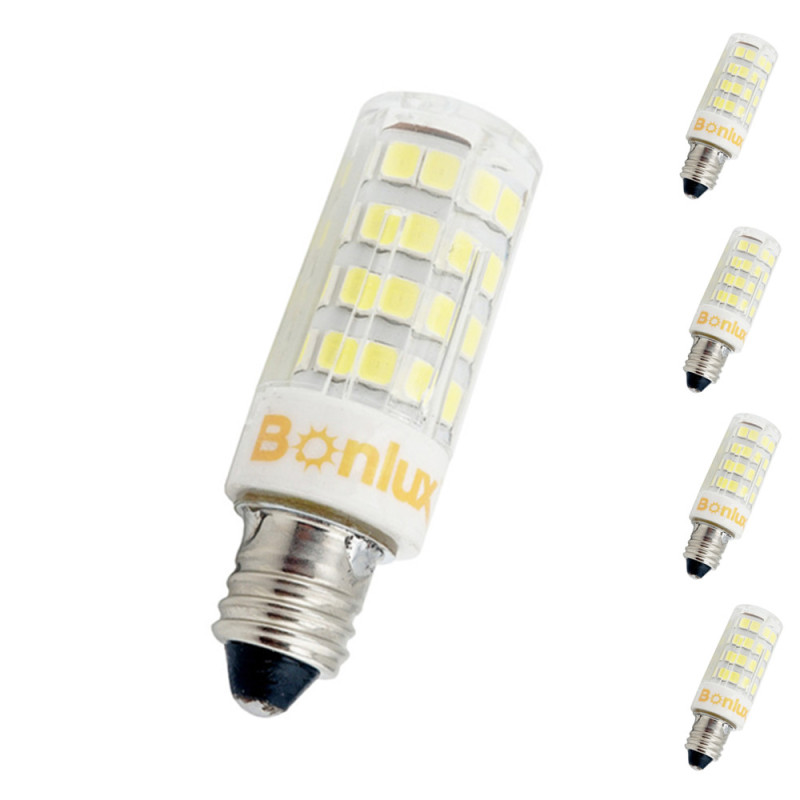 E11 LED Bulb Light 110V 4W Crystal Lamp 360 Degree 350lm LED E11 Light Replace 35W Halogen Bulb for Chandelier lighting-Pack of 4