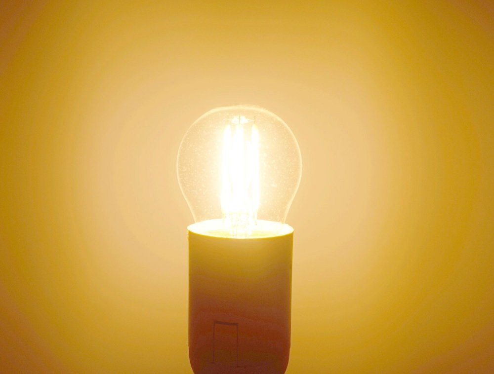 LED G45 Filament Light Bulb 4W B15 Base 220V LED Globe Ball Lamp Replae Vitange Chandelier Celling Fan Halogen Bulb-Pack of 4