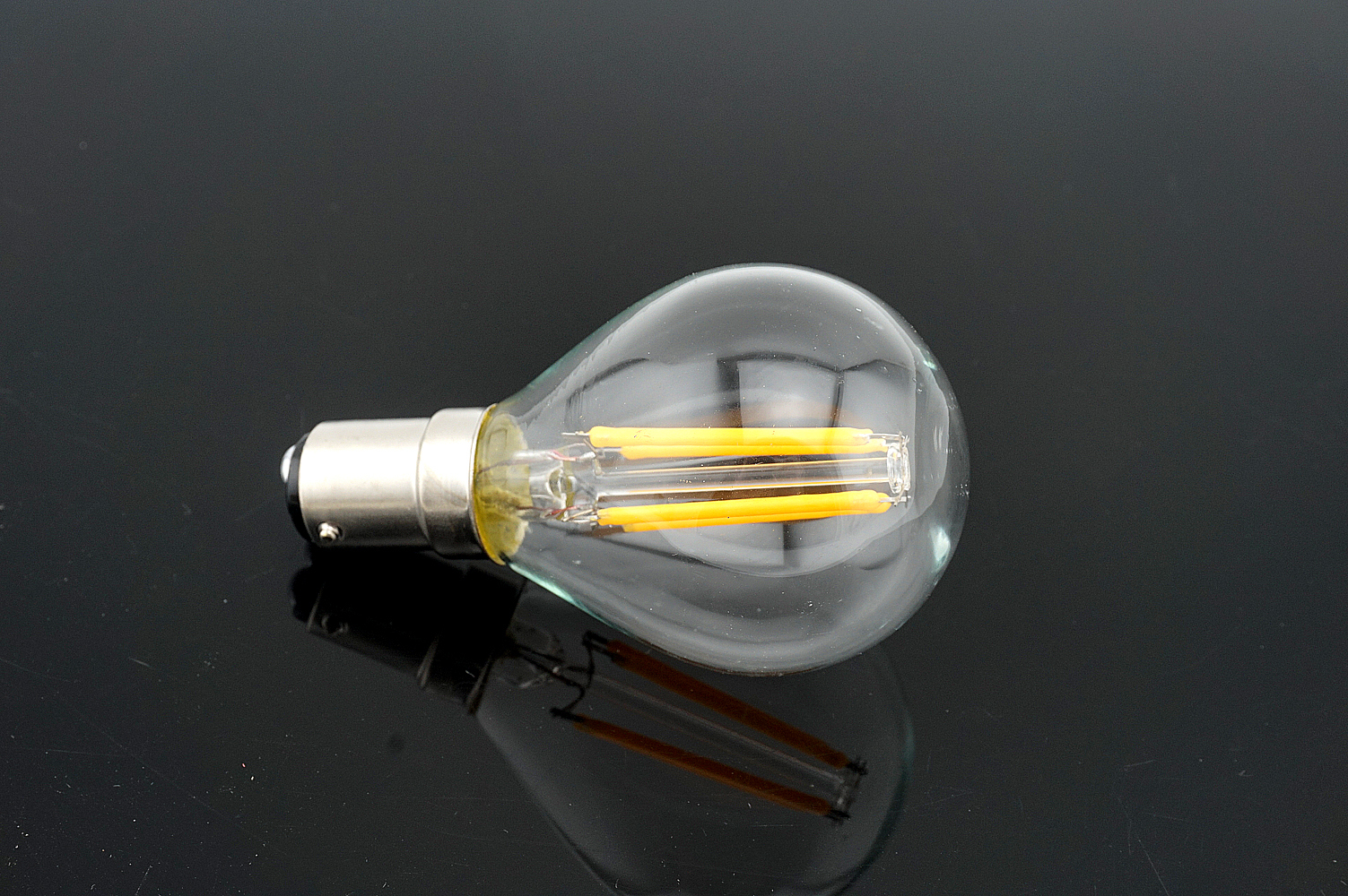 LED G45 Filament Light Bulb 4W B15 Base 220V LED Globe Ball Lamp Replae Vitange Chandelier Celling Fan Halogen Bulb-Pack of 4