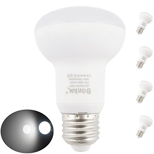 Dimmable 7W E27 LED Reflector Lamp LED R63 Light Bulb 220V Umbrella Spot Light Lamp for Kitchen Living Room Home Lighting-Pack of 4