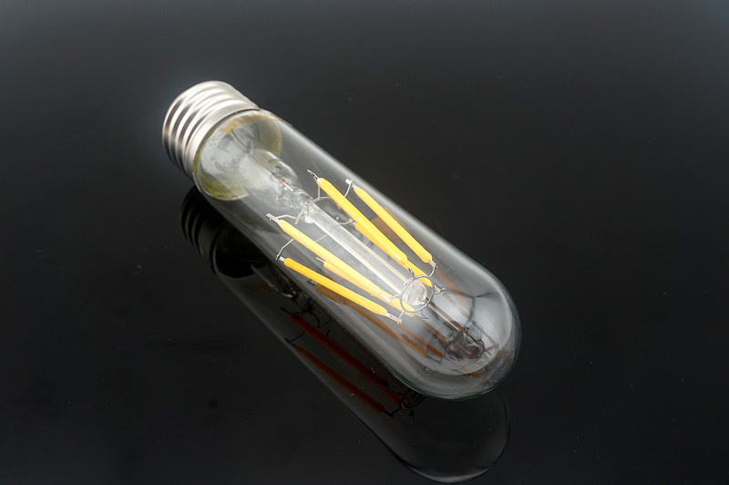 Dimmable T10 Tubular High Brightness Filament COB LED Light Bulb E26 Base Vintage Edison Bulb for T10 Incandescent Bulb Replacement