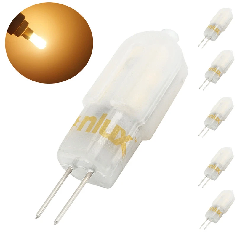 LED G4 Capsule Bi-pin Light Bulb 3W with 20-25W Halogen g4 Replacement Crystal Lighting Bulb for Cabinet Lighting-Pack of 5