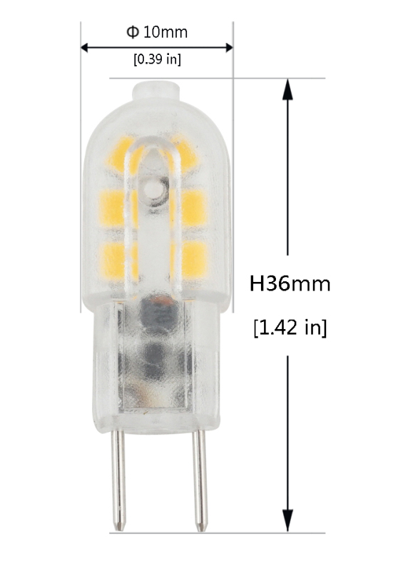 LED G6.35 Bulb Light 12V 3W Bi-pin Base JC Type GY6.35 Led Light 20W Halogen Replacement for Landscape Lighting-Pack of 5