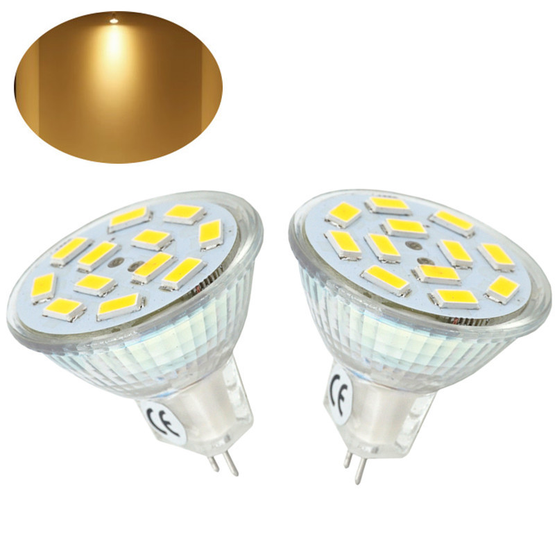 2-Packs 2W MR11 GU4 LED Bulb 12 Volt 20W Halogen Replacement 120 Degrees MR11 G4/GU4.0 LED Spot Light for Home, Landscape, Recessed, Track Lighting