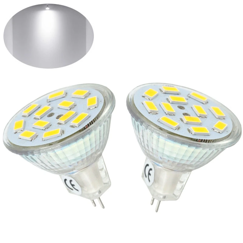 2-Packs 2W MR11 GU4 LED Bulb 12 Volt 20W Halogen Replacement 120 Degrees MR11 G4/GU4.0 LED Spot Light for Home, Landscape, Recessed, Track Lighting