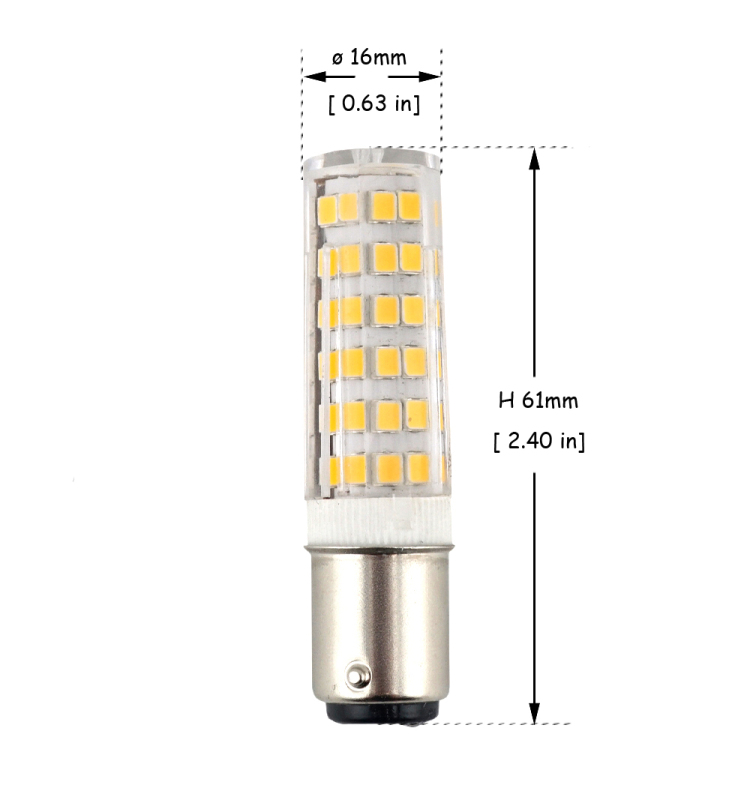 110V 6W Ba15d Dimmable LED Light Bulb 50W Equivalent Ba15d Double Contact Bayonet Base Halogen Replacement Bulb Chandelier Crystal Ceiling Lamp Light
