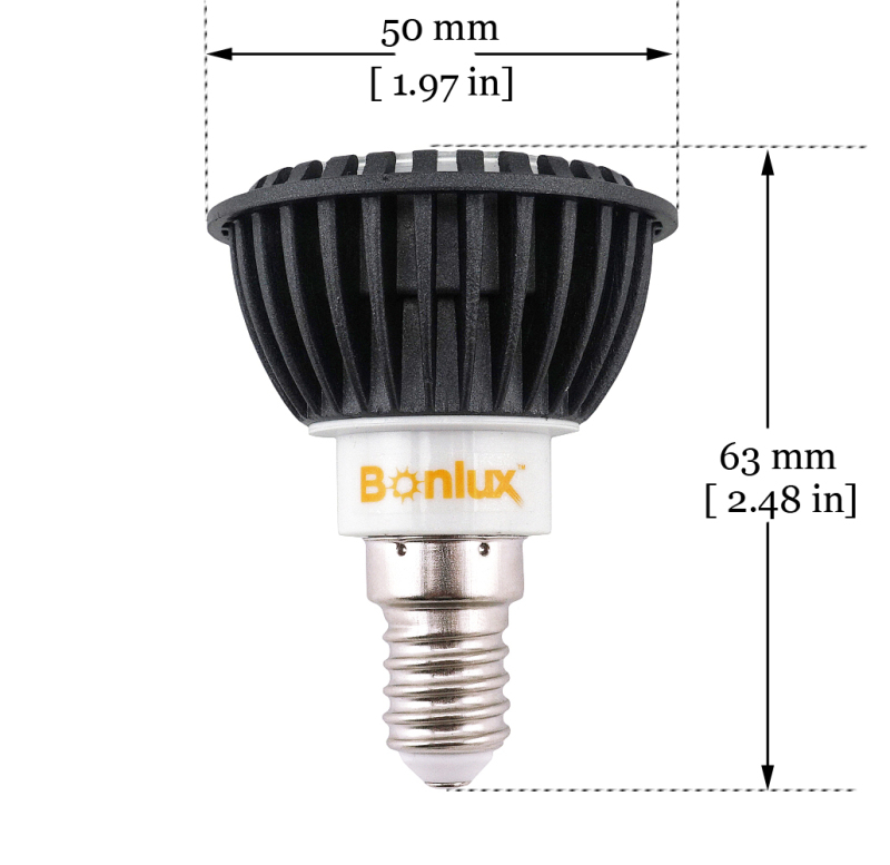 3-Pack 5W E14 LED Spotlight 45 Degrees 50W Halogen Replacement SES LED Spot light Bulb for Recessed Ceiling Downlight Track Lighting