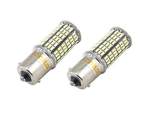 2-Packs 5W 1156 Ba15s Single Contact Bayonet LED Bulb 10-30V 1156 1141 1003 1073 1093 Ba15s LED Replacement for Interior Car RV Boat Yard Light