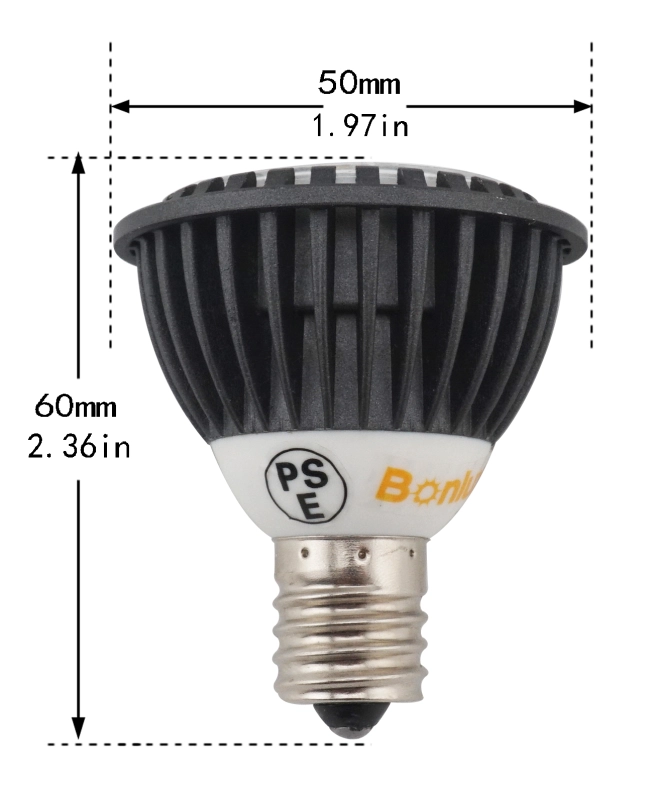 5W LED E17 Light Bulb Intermediate Base E17 LED Spot Light 50W Halogen Replacement Bulb for Landscape, Recessed, Track Lighting (Pack of 3)