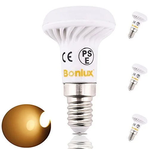 LED R39 Mini E14 Base R39 Mini Reflector Light Bulb LED 3W Mushroom Shaped R39 Ball Bulb Flood Light Bulb- Pack of 3