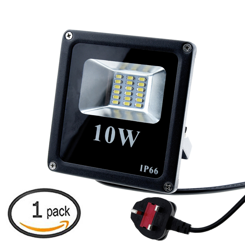 10W LED Motion Sensor Waterproof Floodlight Bulb Daylight 6000K Bulb with Sensor for House, Garden,outdoor and indoor etc (UK)