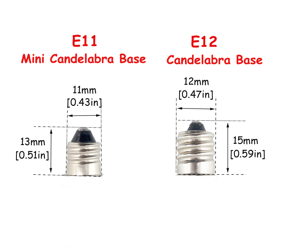 12V E12 LED Light Bulb 2W Omni-directional Candelabra Bulb 200lm E12 Base Bulb Lamp Mini Silicone LED Lights-Pack of 5