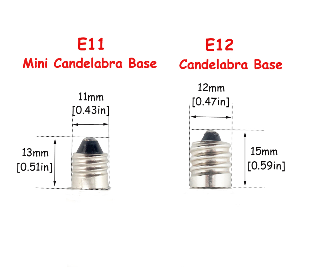 12V E12 LED Light Bulb 2W Omni-directional Candelabra Bulb 200lm E12 Base Bulb Lamp Mini Silicone LED Lights-Pack of 5