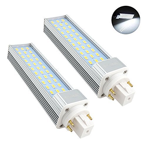 Bonlux 13W GX24 4-Pin Rotatable LED PLC Lamp 26W CFL Repalcement LED G24Q/GX24Q Harizontal Recessed Down Light 2-Pack