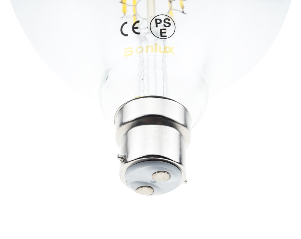10W G125 B22 LED Filament Globe 125mm Bayonet Cap BC LED Antique Edison Filament Bulb 100 Watt Incandescent Replacement (Non-dimmable)