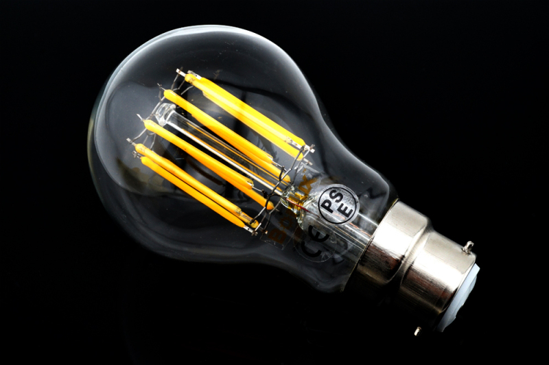 4-Pack 10W Bayonet LED Filament Bulb GLS A60 BC B22 LED Vintage Glass Bulb 100W Incandescent Replacement (Non-dimmable)