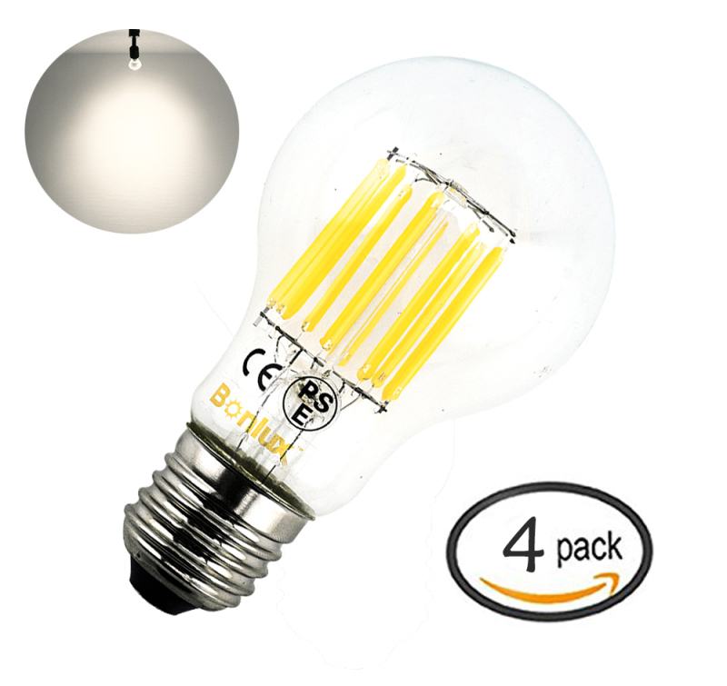 4-Pack 10W E27 LED Classic Filament Bulb GLS A60 Screw ES LED Vintage Edison Bulb 100W Incandescent Replacement (Non-dimmable)