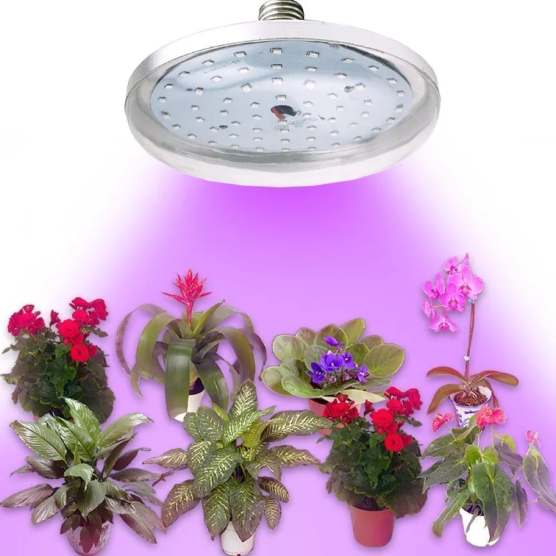 UFO LED Grow Light Bulbs 8W E27 Full Spectrum Plant Grow Lamp Red Blue Plant Growing Light for Greenhouse Bonsai Hydroponic Indoor Plants Garden