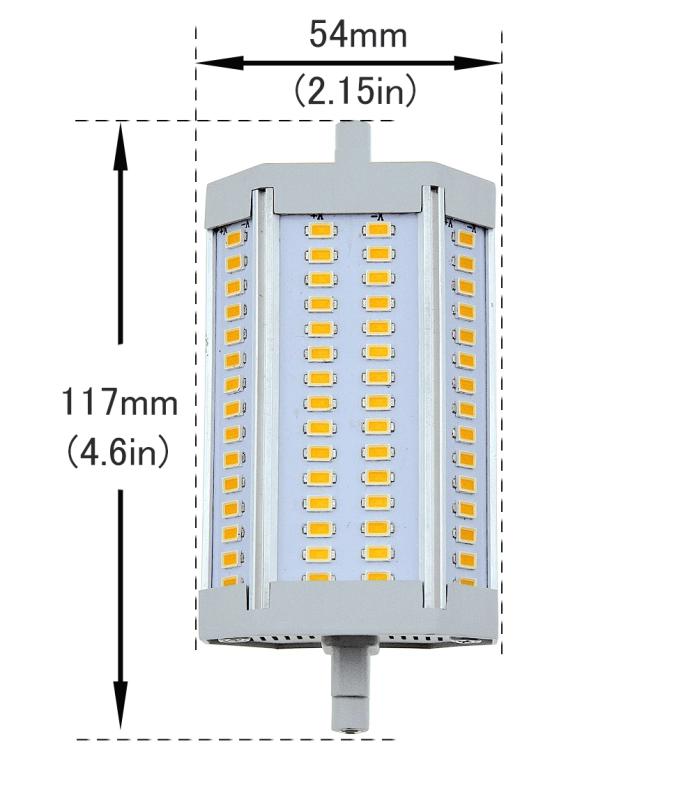 Luxvista 25W R7S LED Floodlight Bulb 118MM 200 Degrees Double Ended J118 R7s LED Lamp 200W Halogen Replacement (Non-dimmable, 2-Pack)