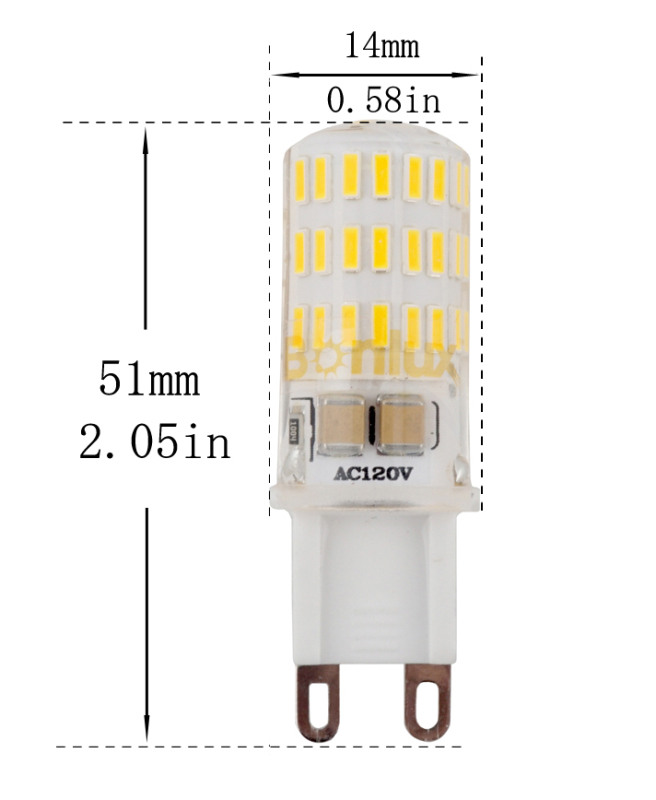 5W G9 Dimmable LED Light Bulb, 40w Equivalent, G9 Bi-pin Base T4 Halogen Replacement Bulb for Under-cabinet Ceiling Fan Puck Lights Desk Lamp Lighting